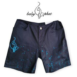 Baby Phat Vintage Y2K Low Rise Glitter Logo Shorts Deadstock NWT Size 3 IconicOG